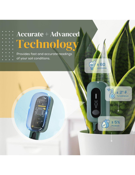 Sensor de Humedad de Suelo Linkstyle AFRA II 3 en 1 IP67