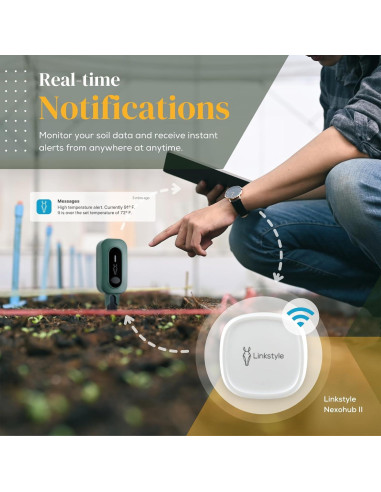 Sensor de Humedad de Suelo Linkstyle AFRA II 3 en 1 IP67