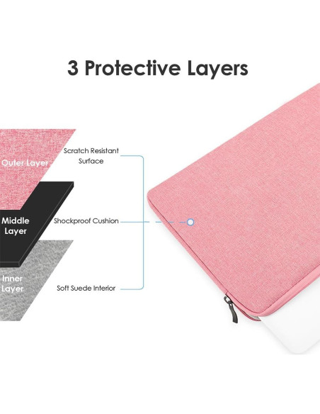 ProElife Funda para Laptop 13.6" Rosa Resistente al Agua