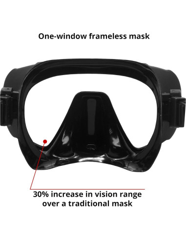Máscara de Buceo Sin Marco Saekodive M-107 Antivaho UV