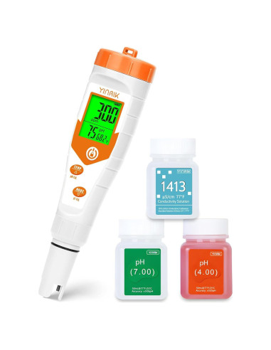 Medidor de pH 4 en 1 YINMIK con Calibración para Hidroponía