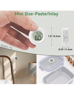 Higrómetro Digital Mini Paquete de 2 A01 Blanco - Temperatura y Humedad 2