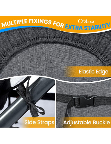 Red de Mosquito Orzbow 2 en 1 con Sombra Solar UPF50+ - Negro