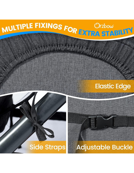 Red de Mosquito Orzbow 2 en 1 con Sombra Solar UPF50+ - Negro