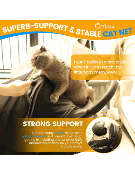 Red de Mosquito Orzbow 2 en 1 con Sombra Solar UPF50+ - Negro