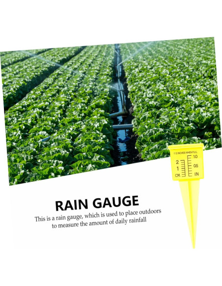 Medidor de Lluvia 4 Piezas Toddmomy 13.4 cm Plástico