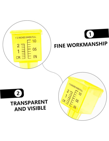 Medidor de Lluvia 4 Piezas Toddmomy 13.4 cm Plástico