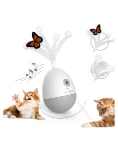Juguete Interactivo para Gatos PETGEEK con Lámpara Láser y Squeaky