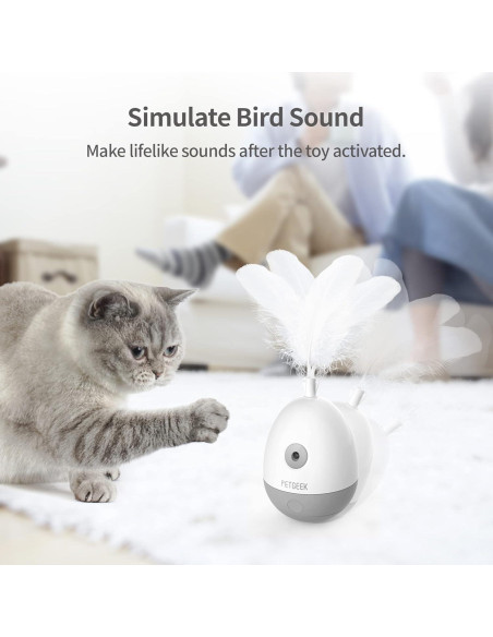Juguete Interactivo para Gatos PETGEEK con Lámpara Láser y Squeaky