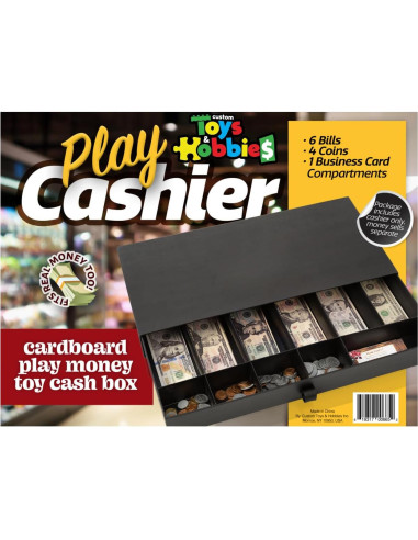 Caja Registradora de Cartón Juguete con Compartimentos - Juguetes y Pasatiempos Personalizados Inc