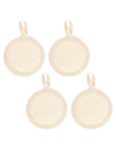 4 Esponjas Exfoliantes Faciales de Lufa Natural Quilax 8cm