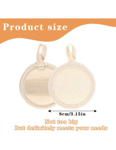 4 Esponjas Exfoliantes Faciales de Lufa Natural Quilax 8cm 2