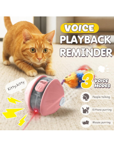 Juguete Interactivo para Gatos YoPoll IRBT002 con Láser y Pluma