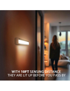 Luces LED HOKOILN con sensor de movimiento, paquete de 6 2