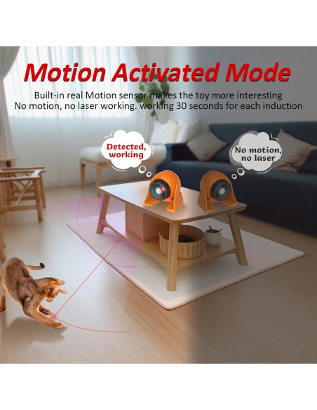 Juguete láser automático para gatos Mdupw recargable 9.14cm