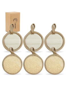 Esponjas Exfoliantes de Lufa Natural LMSMW - Paquete de 6