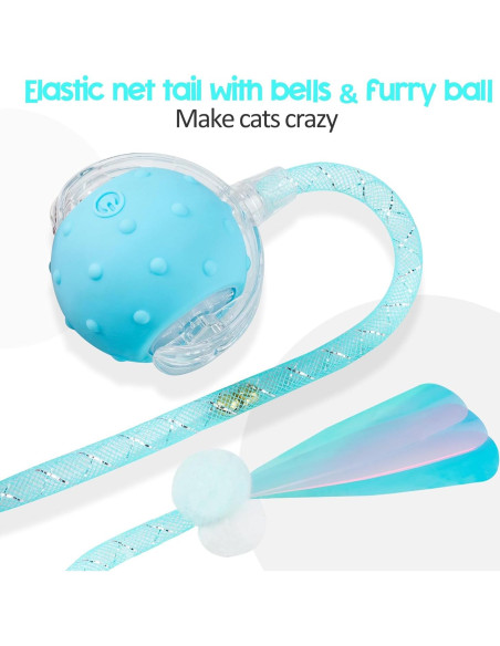 Juguete Interactivo para Gatos PLITTPETTS Bola Azul 5.1cm