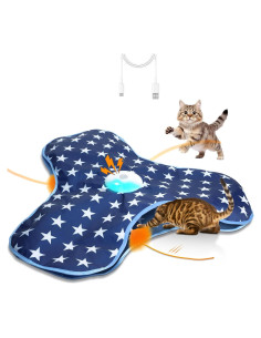 Juguete Interactivo para Gatos Oxawo P43 con Plumas y Sonido