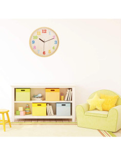 Reloj de Pared Silencioso Topkey 30.5 cm Colorido 3D 2