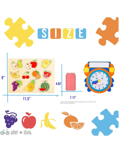 Rompecabezas de Madera Asher y Olivia - 6 Temas + Estante