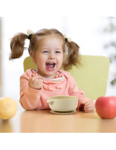 Tazones de Silicona PandaEar 3 Piezas con Succión Rosa Lino 2