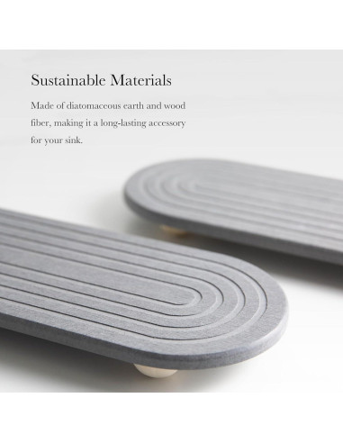 Organizador de Fregadero RIOMZY - Bandeja de Secado Rápido Gris