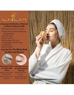 Jabón Exfoliante de Leche de Miel con Lufa Natural 258g 2