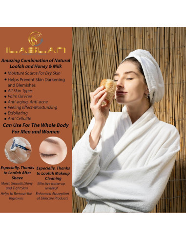 Jabón Exfoliante de Leche de Miel con Lufa Natural 258g