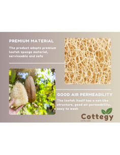 Esponja Exfoliante de Lufa Natural Cottegy para Espalda 81 cm 2