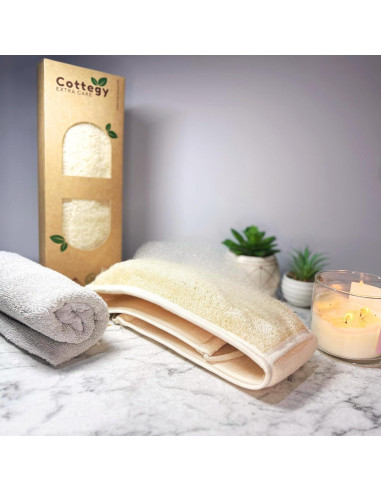 Esponja Exfoliante de Lufa Natural Cottegy para Espalda 81 cm