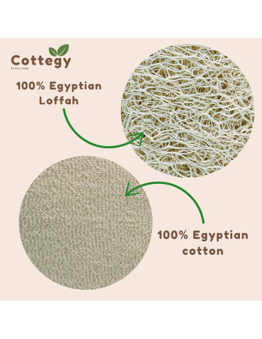 Esponja Exfoliante de Lufa Natural Cottegy para Espalda 81 cm