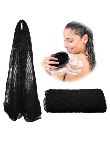 Esponja de Red Africana Adeton Negra Exfoliante 80cm