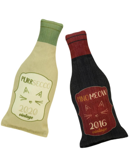 Juguete para Gatos Plum Hill Botella de Vino Catnip 2 Unidades
