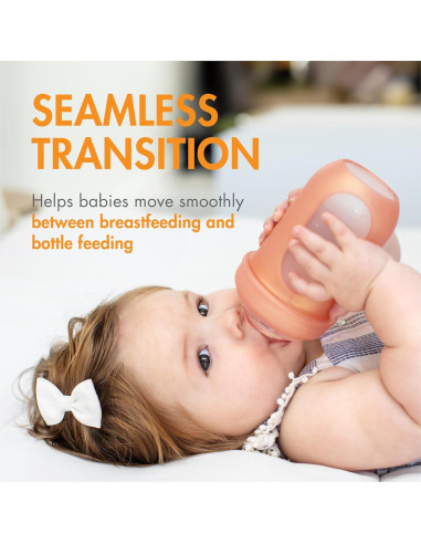 Biberones de Silicona Boon Nursh Curve - Tetinas Flujo Medio - Paquete de 3