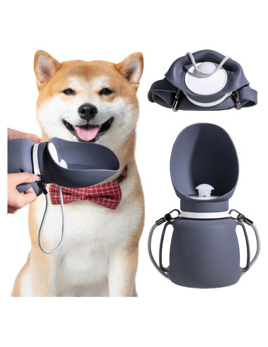 Botella de Agua Plegable para Perros NVTED 800ml a Prueba de Fugas