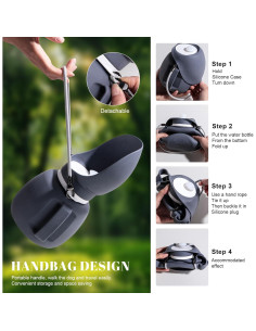 Botella de Agua Plegable para Perros NVTED 800ml a Prueba de Fugas 2