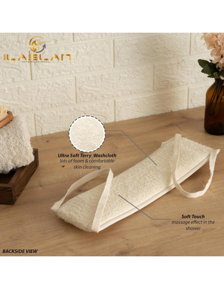 Esponja Exfoliante de Lufa para Espalda ILASLAN 19cm