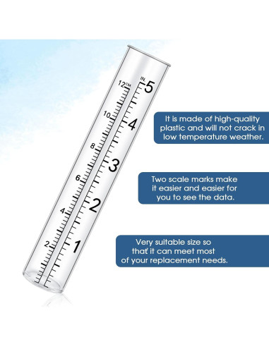 Juego de 2 Tubos de Reemplazo para Medidor de Lluvia SynHHergyx