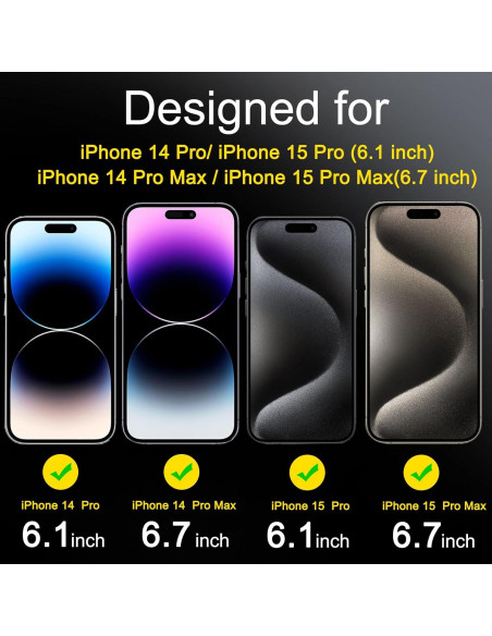 Protector de Lente de Cámara Ferilinso para iPhone 14/15 Pro