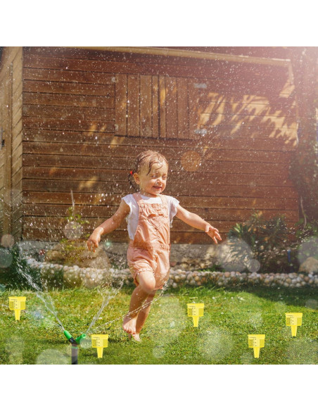 Paquete de 10 Pluviómetros Amarillos 13.5 cm para Jardín