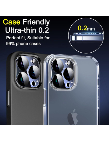 Protector de Lente de Cámara Ferilinso para iPhone 14/15 Pro