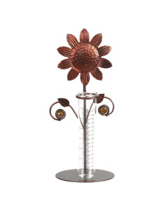Medidor de Lluvia Topadorn de Metal y Vidrio 17 cm Fácil Lectura
