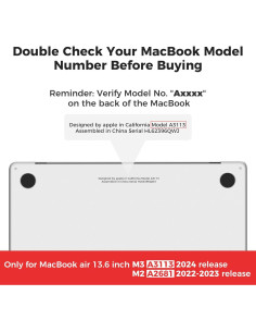 Funda iCasso para MacBook Air 13.6 M2 2022 con Protector 2