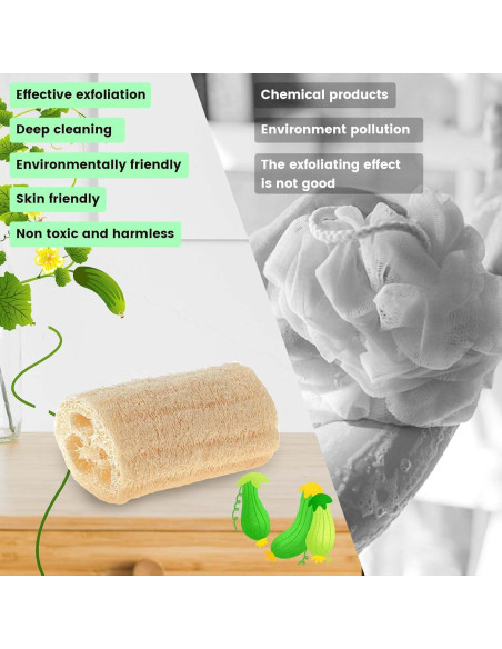 Esponja de Lufa Natural Nogeqi 15 cm Exfoliante Suave
