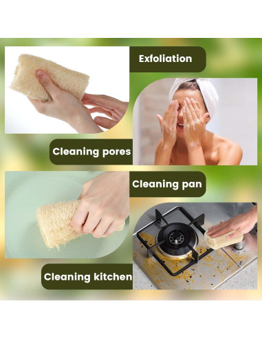 Esponja de Lufa Natural Nogeqi 15 cm Exfoliante Suave