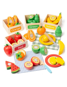 Set de Comida de Madera Busy Edition 34 Piezas para Niños