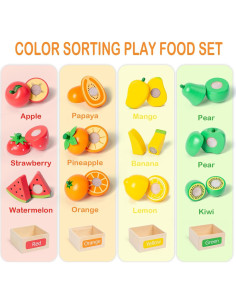 Set de Comida de Madera Busy Edition 34 Piezas para Niños 2