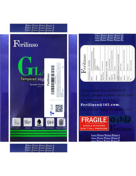 Protector de Lente de Cámara Ferilinso para iPhone 14/15 Pro