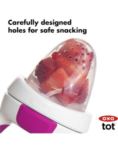 Alimentador Autónomo de Silicona OXO Tot 2 Piezas Verde/Rosa 2