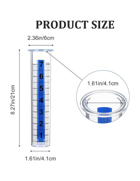 Tubo de Reemplazo para Pluviómetro Kifmurase 21x6 cm ABS